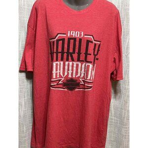 Harley Davidson 1903 T Shirt XXL Red Short Sleeve Jackson Tennessee. Graphic Tee